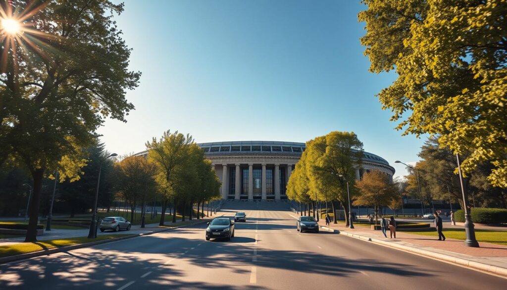 Anfahrt zum Olympiastadion
