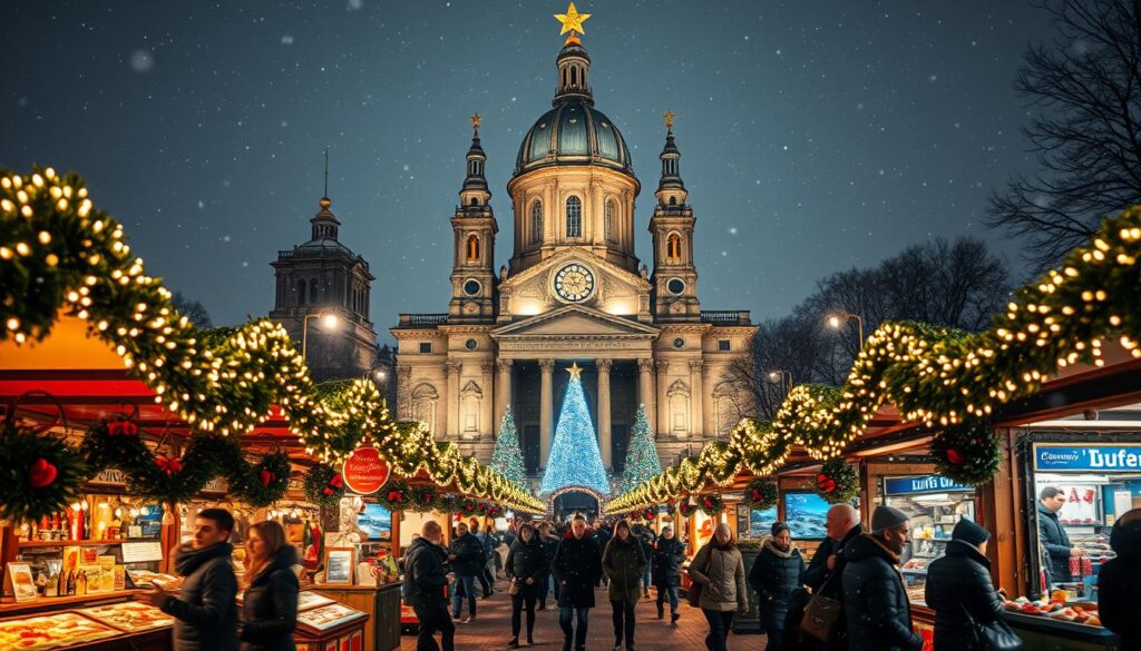 Lichterteppich Weihnachtsmarkt