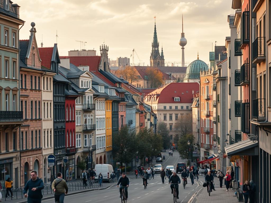 Berliner Stadtviertel Kreuzberg und Prenzlauer Berg