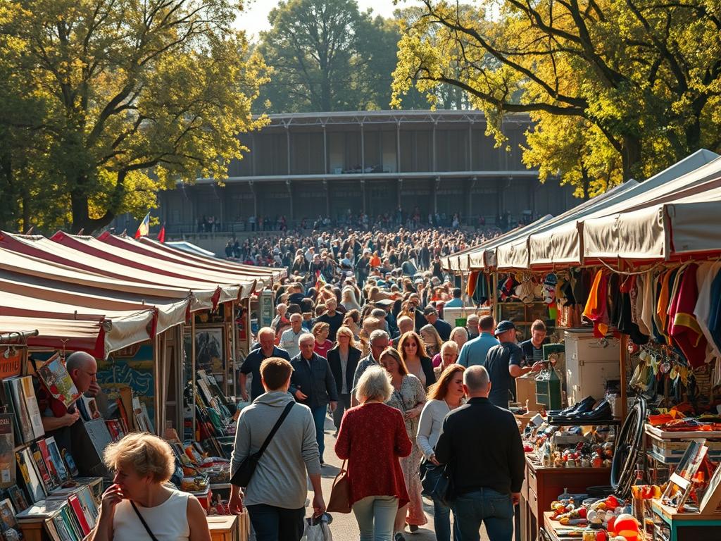 Trödelmarkt Mauerpark Verkaufsstände