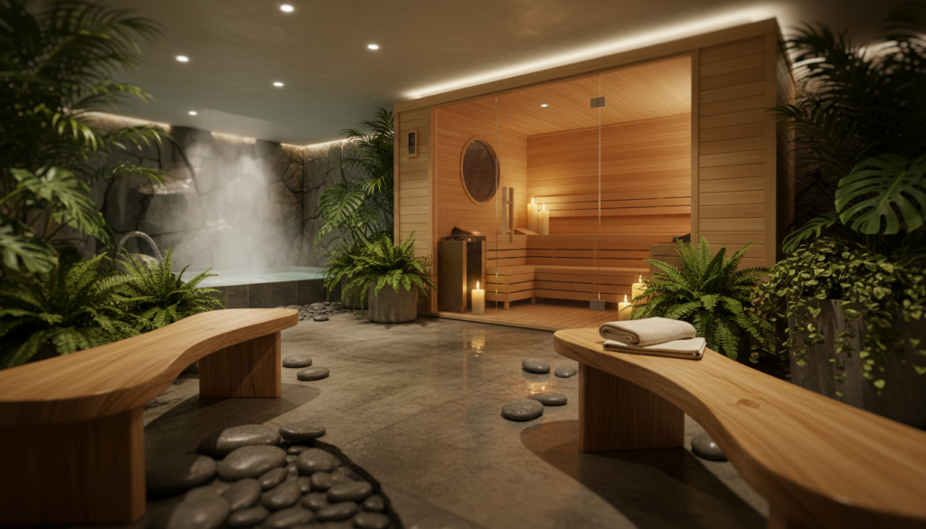 Wellness Bereich Sauna