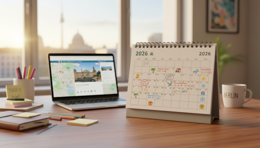 detaillierte Ferientermine Kalender
